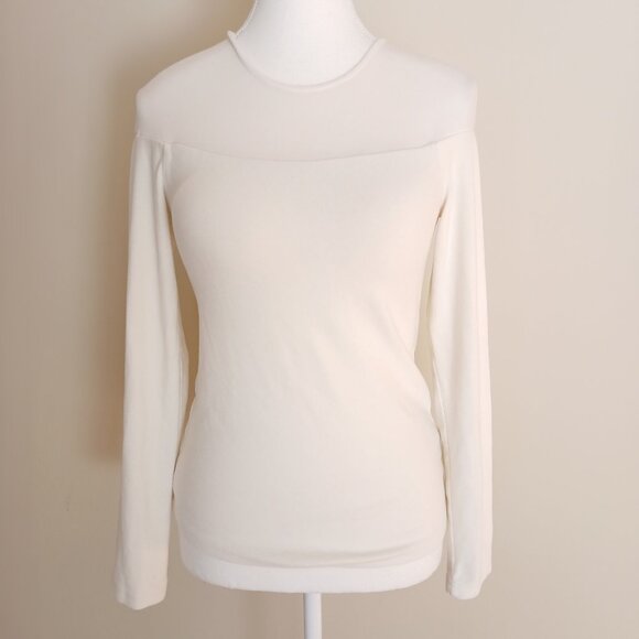 OGL Tencel Wool Blend Sheer Shoulder Thermal Brami Top Size Medium - Picture 2 of 7